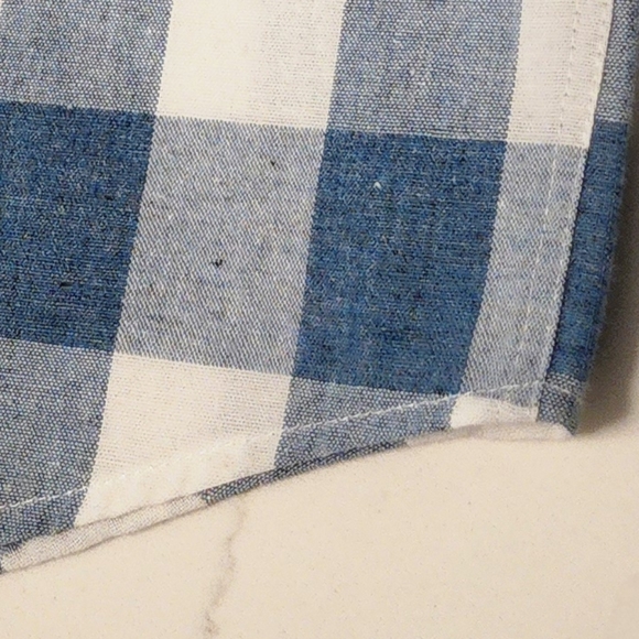 NWT London Prodigy Picture Perfect Short Sleeve Blue/White Plaid Polo Shirt Sz14 - Picture 11 of 14